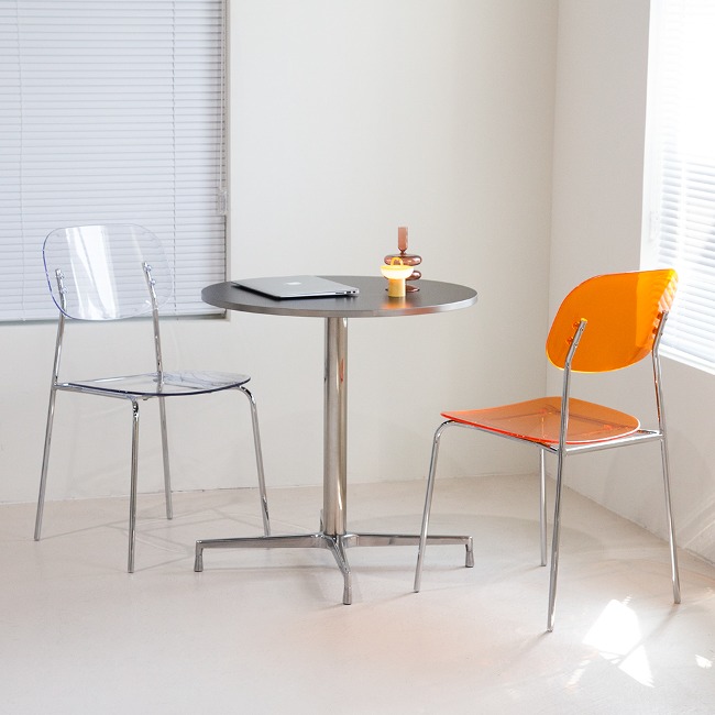 에이비퍼니쳐레프 투명 카페의자 플라스틱 철제 인테리어 디자인 의자